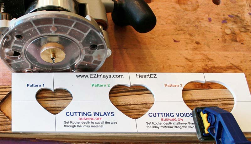 Prepare to cut Pattern 1 inlay