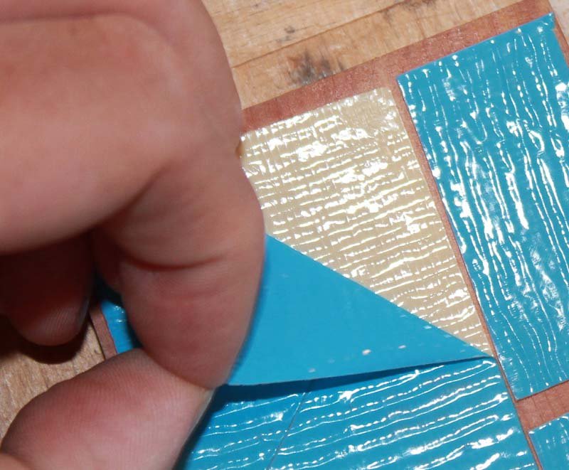 Backing material needs sanding