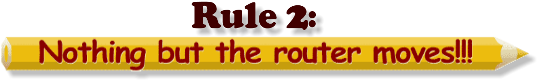 Nothing but the router moves