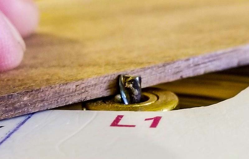 Depth of plunge set for cutting a void