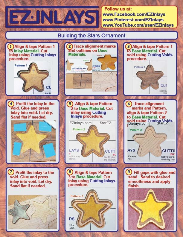 Instructions to build the Stars Decorative Inlay