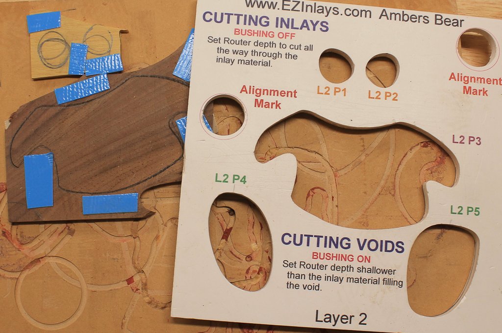 Layer 2 pieces 1, 2, and 3 inlays