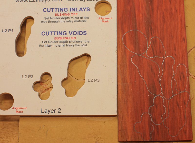 Layer 2 pieces 1, 2, and 3 inlays