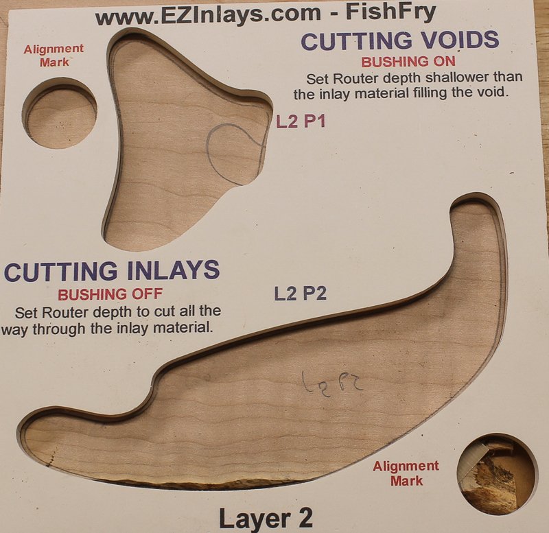 Layer 2 pieces 4 and 5 inlays cut