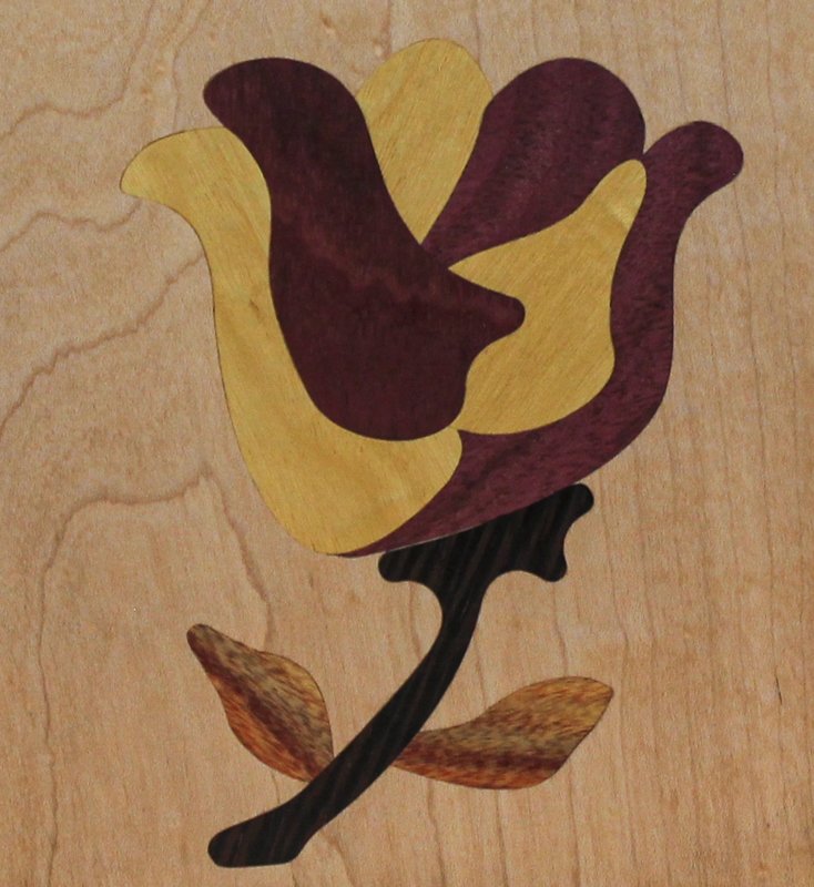 The RoseBud Inlay finished