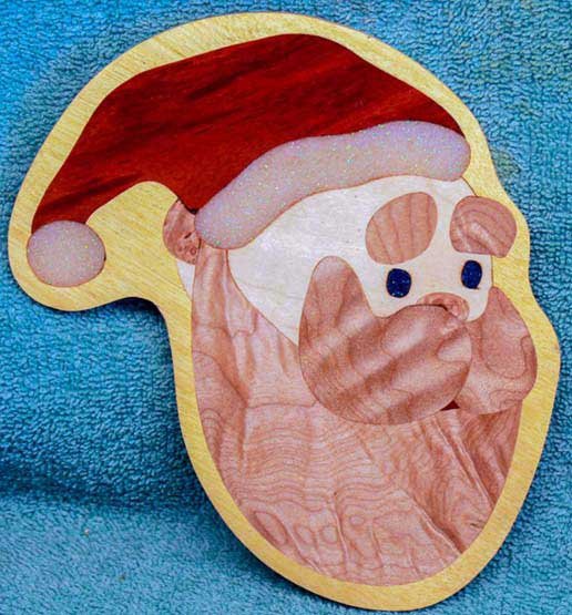 Santa Clause Wood Christmas Ornament